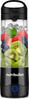 nutribullet Nešiojamasis nešiojamasis kokteilių gaminimo aparatas "Smoothie Maker to Go", 475 ml puodelis be BPA, belaidis, įkraunamas 15+ kartų, nešiojamasis mini maišytuvas "Mix & Go", smulkina ledą ir vaisius, juodas, NBP003B