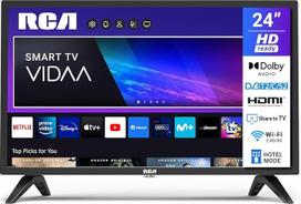 RCA VRS24HF1 Išmanusis televizorius RCA VRS24HF1 24 colių (60 cm) LED HD VIDAA televizorius su "WiFi", trimis derintuvais (DVB-T/T2, DVB-C, DVB-S/S2), "App Store", "Netflix", "YouTube", HDMI, USB, CI/CI+, viešbučio režimu (2024)