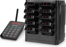 Retekess TD177 Pager iškvietimo sistema, 500 m Pager maitinimas, suporavimas vienu prisilietimu, IP67 atsparus vandeniui, 300 mAh baterija 24 val., išėjimo iš nuotolio signalas, Pager sistema maitinimo automobiliams, viešbučiams, klinikoms