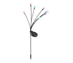 LED RGB saulės šviestuvas FIORINI 8xLED/1,2V 600 mAh IP44 juodas