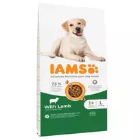 Iams Adult L Breeds Lamb sausas pašaras suaugusiems šunims didelių veislių, ėriena; 3kg, 12kg