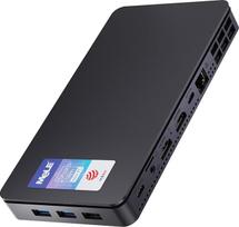 "MeLE Overclock X2 Mini PC N150" su 32GB RAM, 512GB atminties, UHD grafika, 4K išvestis per HDMI ir USB-C, kompaktiškas plonas kompiuteris su gigabitiniu LAN, VESA laikikliu ir automatiniu įjungimu