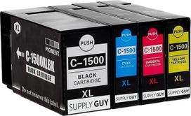 "Supply Guy" 4 spausdintuvų kasetės, suderinamos su "Canon PGI-1500XL", tinkančios "Canon Maxify" MB2000MB2050MB2100MB2150MB2155MB2300MB2350MB2700MB2750MB2755