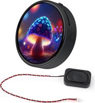 "Waveshare ESP32-S3" 1,75 colio AMOLED apvalaus jutiklinio ekrano kūrimo plokštė (su dėklu, be GPS), 32 bitų LX7 2 branduolių procesorius, 466 x 466, QSPI sąsaja, dviejų skaitmeninių mikrofonų masyvas, ESP32 su
