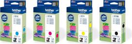 Brother LC-221 originalios rašalo kasetės (juoda, geltona, žydra, purpurinė) (suderinamos su Brother DCP-J562DW, MFC-J480DW, MFC-J680DW, MFC-J880DW)