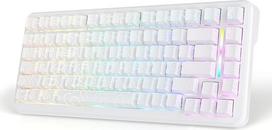 MAMBASNAKE M82HE M82HE QWERTY 75 % greitojo paleidimo klaviatūra su 8000 Hz apklausos dažniu, reguliuojamu suveikimu ir 0,01 mm RT tikslumu Laidinė RGB žaidimų klaviatūra - baltas kontūras