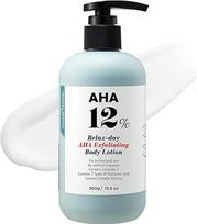 [VILLAGE11FACTORY] AHA Kūno losjonas GLIKOLO ACID AHA 12% (300g) Korėjos odos priežiūros priemonė - šveičiamasis kūno losjonas su 7 rūšių hialurono rūgštimi ir azijine centella - lygi, sudrėkinta ir švytinti oda