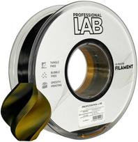 3D Plastikas – Filamentas PLA Silk Dual Color juodas auksinis | 1.75 mm, 1kg | Professional LAB
