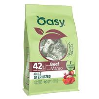 Oasy Original Sterilised sausas pašaras su jautiena katėms, 1.5 kg
