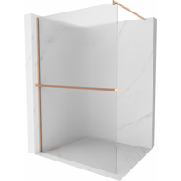 Mexen Kioto+ dušo siena su lentyna Walk-in 80 x 200 cm, juostos, šlifuotas varis - 800-080-121-65-09