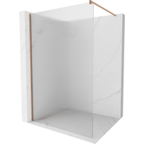 Mexen Kioto dušo sienelė Walk-in 100 x 200 cm, dryžiai 8 mm, šlifuotas varis - 800-100-101-65-09