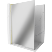 Mexen Kioto L dušo sienelė Walk-in 90 x 200 cm, veidrodis, auksinė šukuota - 800-090-103-55-50