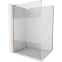 Mexen Kioto L Dušo sienelė Walk-in 100 x 200 cm, permatoma/šerkšnė, šlifuotas varis - 800-100-103-65-35