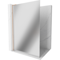 Mexen Kioto L dušo sienelė Walk-in 90 x 200 cm, veidrodis, šlifuotas varis - 800-090-103-65-50