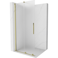 Mexen Velar stumdomoji dušo siena Walk-in 90 x 200 cm, matinė 8 mm, auksinė - 871-090-000-33-50