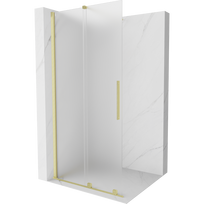 Mexen Velar stumdomoji dušo siena Walk-in 110 x 200 cm, matinė 8 mm, auksinė šlifuota - 871-110-000-33-55