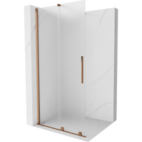 Mexen Velar slankiojanti Walk-in dušo sienelė 90 x 200 cm, matinė 8 mm, rožinis auksas - 871-090-000-33-60