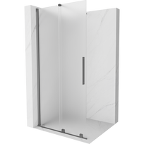 Mexen Velar stumdomoji dušo sienelė Walk-in 100 x 200 cm, matinis 8 mm, gun metal - 871-100-000-33-95