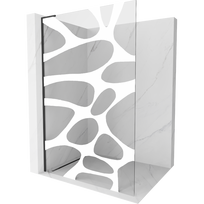 Mexen Kioto L dušo siena Walk-in 120 x 200 cm, balta banga, juoda - 800-120-103-70-97