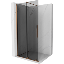 Mexen Velar stumdomosios dušo sienelės Walk-in 110 x 200 cm, grafitas 8 mm, rožinis auksas - 871-110-000-43-60