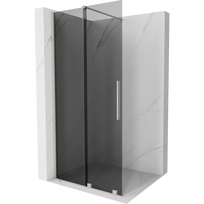 Mexen Velar stumdoma dušo sienelė Walk-in 80 x 200 cm, grafitas 8 mm, šlifuotas nikelis - 871-080-000-43-97