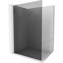 Mexen Kioto L dušas siena Walk-in 80 x 200 cm, grafitas, šlifuotas nikelis - 800-080-103-97-40