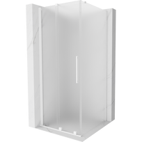 Mexen Velar stumdomos dušo durys 90 x 90 cm, matinės, baltos - 871-090-090-31-20