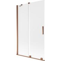 Mexen Velar vonios širmas 2-dalių stumdomas 110 x 150 cm, matinė danga, rožinis auksas - 896-110-000-31-60