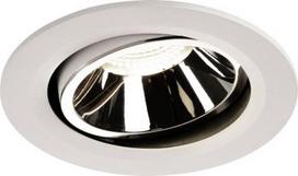 NUMINOS® MOVE DL L, Indoor LED recessed ceiling light white/chrome 4000K 55° rotating and pivoting 1003693 | 4024163238434