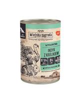 WIEJSKA ZAGRODA Kalakutas su triušiu drėgnas maistas šunims 400 g