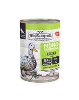 WIEJSKA ZAGRODA Vienbaltyminė antis drėgna maisto produktas šunims 400 g