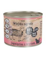 WIEJSKA ZAGRODA Adult Ėriena ir krilis 6x200 g kačių konservų dėžutė