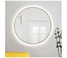 Baltica Design - LED veidrodis su integruotu apšvietimu BRIGHT 15W/230V 3000K, skersmuo 80 cm, IP65, auksinis