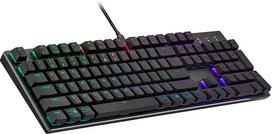 "Cooler Master SK652" mechaninė klaviatūra (pilno dydžio) - su plokščiais plaukiojančiais klavišais, RGB apšvietimu, laidiniu A tipo USB prievadu, suderinama su PC ir MacOS - JAV išdėstymas, raudoni jungikliai