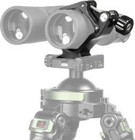 CC-10 Binoklio laikiklio spaustukas "Triopd" su "Arca Swiss" adapteriu, suderinamas su 1/4-20 ir 3/8-16 varžtais
