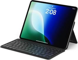 SATECHI "OntheGo" "Bluetooth" klaviatūra su reguliuojamu stovu, galima prijungti iki 3 įrenginių, USB-C įkraunama baterija, kompaktiška ir nešiojamoji klaviatūra "iPad" ir planšetiniams kompiuteriams, JAV QWERTY - juoda