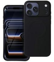 Juodas dėklas Apple iPhone 17 Pro Max telefonui "Silicone Mag Cover BH"