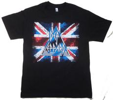 DEF LEPPARD - Vintažinė Didžiosios Britanijos vėliava - Marškinėliai S-M-L-XL-2XL Visiškai nauji marškinėliai M