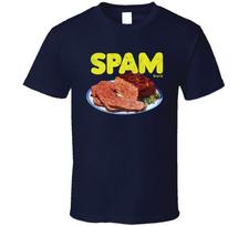 Spam Vintažinė Etiketė Plakatas Dėvėtos Išvaizdos Marškinėliai XL