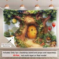 Cartoon Spring Honeybee  Backdrop Xmas Decoration Background Winter Backdrop Decorations For Photo Studio Photo Booth Christams Party W100*L75cm