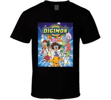 Digimon Skaitmeniniai Monstrai Anime TV Laida Plakatas Šaunus Gerbėjo T-shirt XL