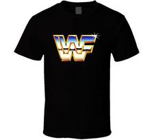 Wwf Pasaulio Imtynių Federacija Blizgantis Retro Logotipas Gerbėjui Šaunus Marškinėlis XL