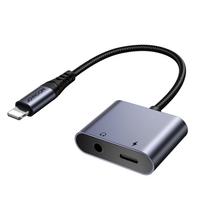 2-in-1 Audio adapter Joyroom SY-L01 Lightning į 3.5mm + Lightning (juodas)