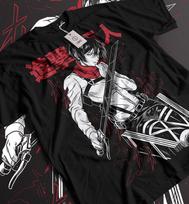 Mikasa marškinėliai Attack on Titan marškinėliai Shingeki No Kyojin Anime AOT marškinėliai Visų dydžių XL