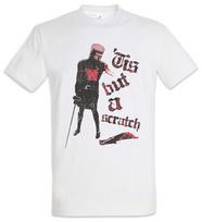 Tis But A Scratch T-Shirt Monty Fun TV Python Black and the holy Kinght Grail S