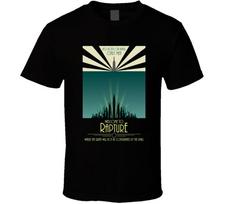 Bioshock Sveiki atvykę į Rapture Kelioninis plakatas Šaunūs vaizdo žaidimų marškinėliai S
