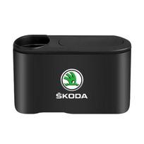 Šiukšliadėžė Automobilio emblema Šiukšlių dėžė Talpykla Automobilio priedai Skoda Octavia MK2 MK3 2 3 A7 Fabia Karoq Kodiaq Superb Rapid Kamiq
