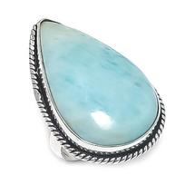 Amazonite Gemstone 925 Sterling Silver Jewelry Ring Size 8