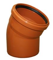 Alkūnė PVC 160mm 30° Ruda