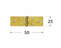 Vyris Z Plienas Žalvario Spalvos 50x25x1.5 mm